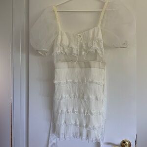 For Love and Lemons Posie Mini Dress size S worn once. PERFECT for bridal events
